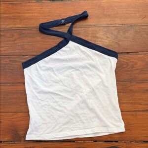 Camp Collection 70's Marcia cropped summer halter top sz S